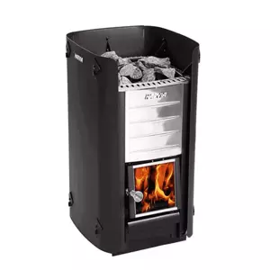 Harvia Wood Sauna Stove with Chimney assembly