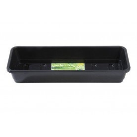 Narrow Garden Tray Black No Holes (G131)