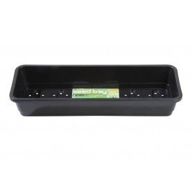 Narrow Seed Tray Black W/ Holes