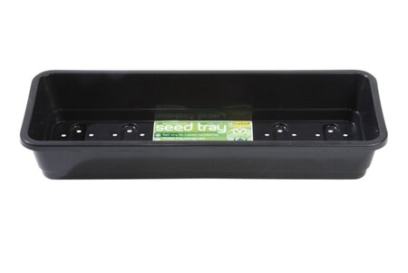 Narrow Seed Tray Black W/ Holes (G126)