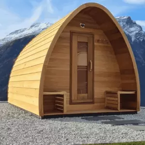 Tiny Pod Barrel Sauna 6' x 7' - image 1